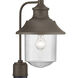 Saddletree 1 Light 16 inch Architectural Bronze Outdoor Post Lantern