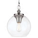 Alpine 1 Light 12 inch Polished Nickel Pendant Ceiling Light