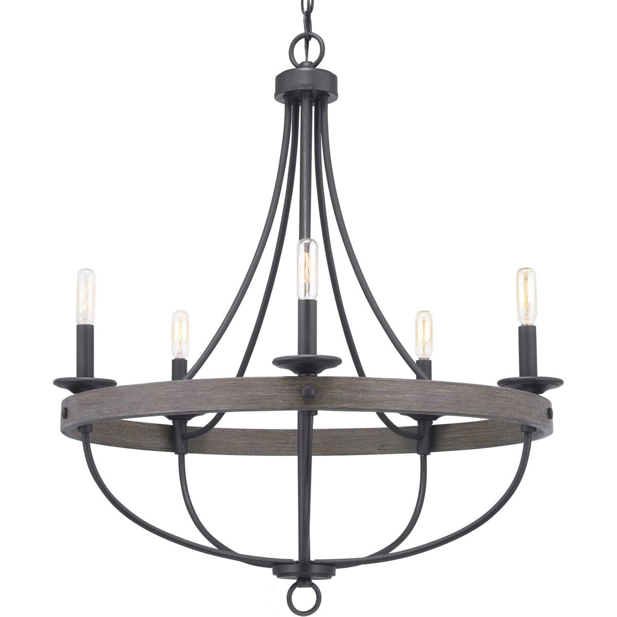 Lyles 5 Light 26 inch Graphite Chandelier Ceiling Light