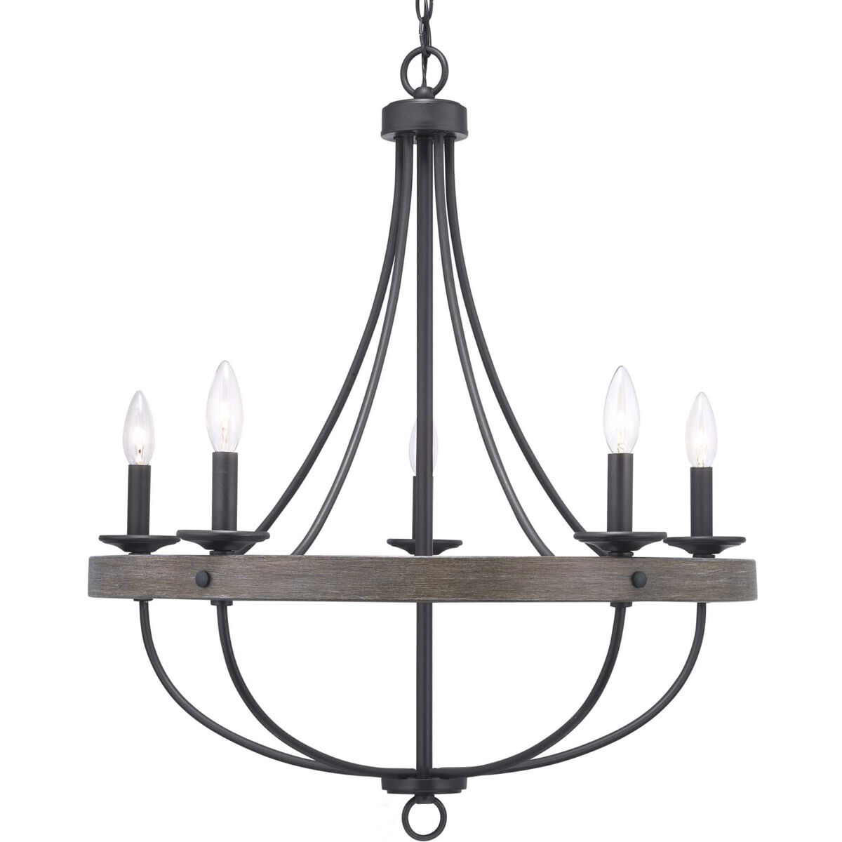Lyles 5 Light 26 inch Graphite Chandelier Ceiling Light