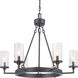 Benson 6 Light 28 inch Graphite Chandelier Ceiling Light, Design Series
