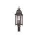 Pella 3 Light 25 inch Aged Pewter Post