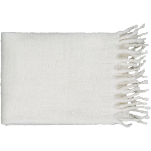 Oak 60 X 50 inch Cream Throw, Rectangle