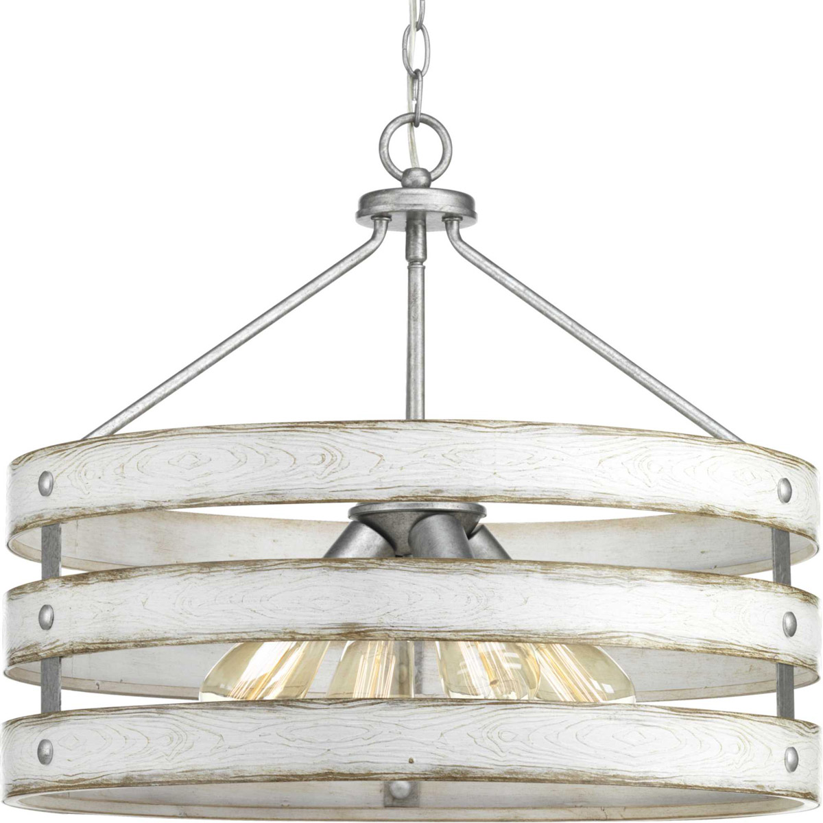 Lyles 4 Light 21.63 inch Galvanized Pendant Ceiling Light