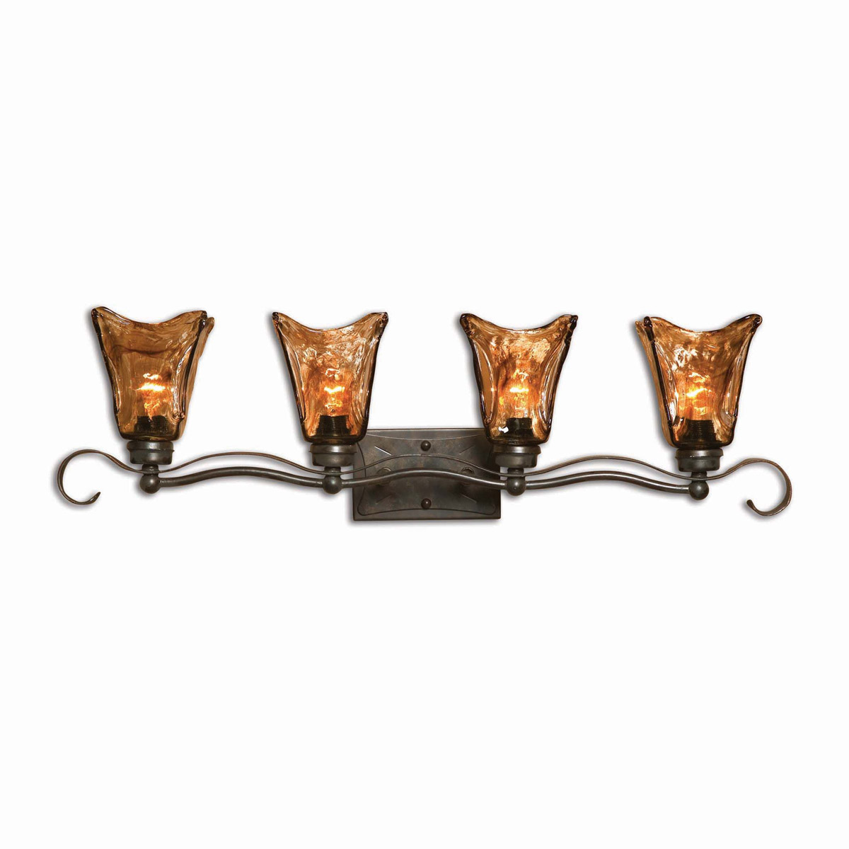 Morton 4 Light 34 inch Oil Rubbed Bronze Vanity Strip Wall Light
