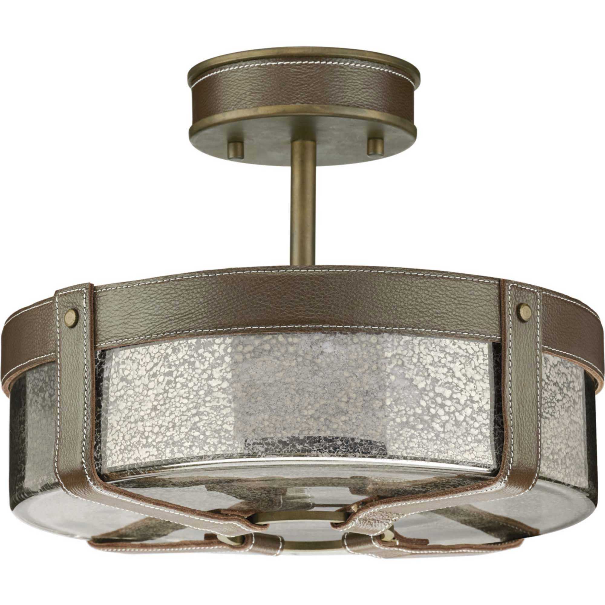Idaho 4 Light 14.38 inch Aged Brass Semi-Flush Mount Ceiling Light, Design Series