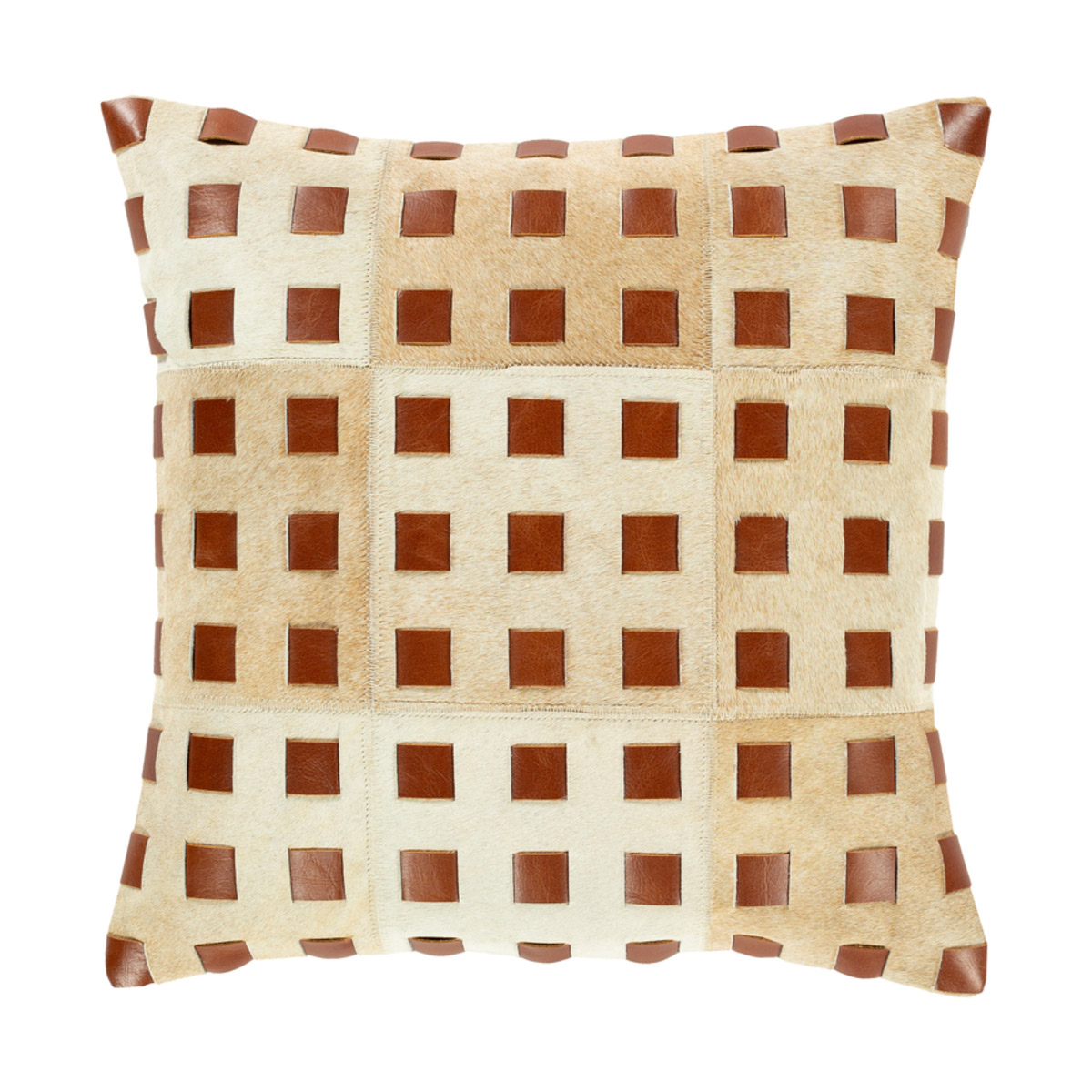 Bailey 18 X 18 inch Beige/Camel/Wheat/Cream Pillow Cover