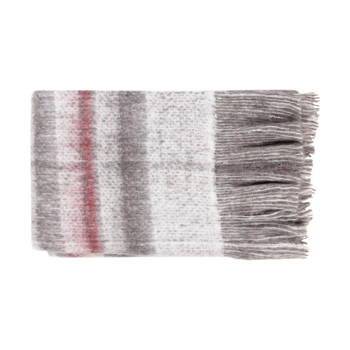 Grant 60 X 50 inch Dark Red/Medium Gray/White Throws