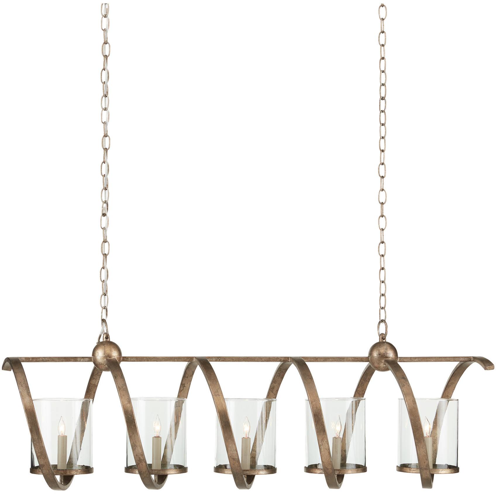 McCook 5 Light 47 inch Pyrite Bronze Chandelier Ceiling Light