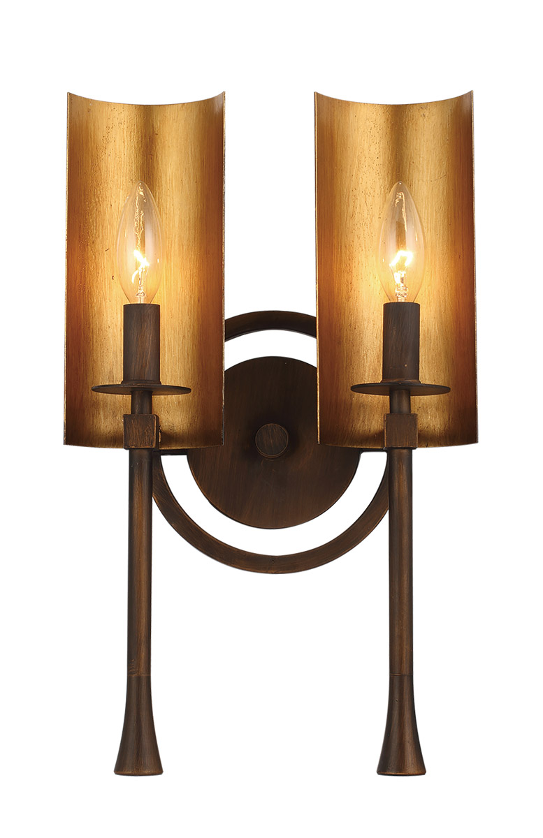 Wylan 2 Light 10 inch Chestnut Bronze/Gold Bath Vanity Wall Light