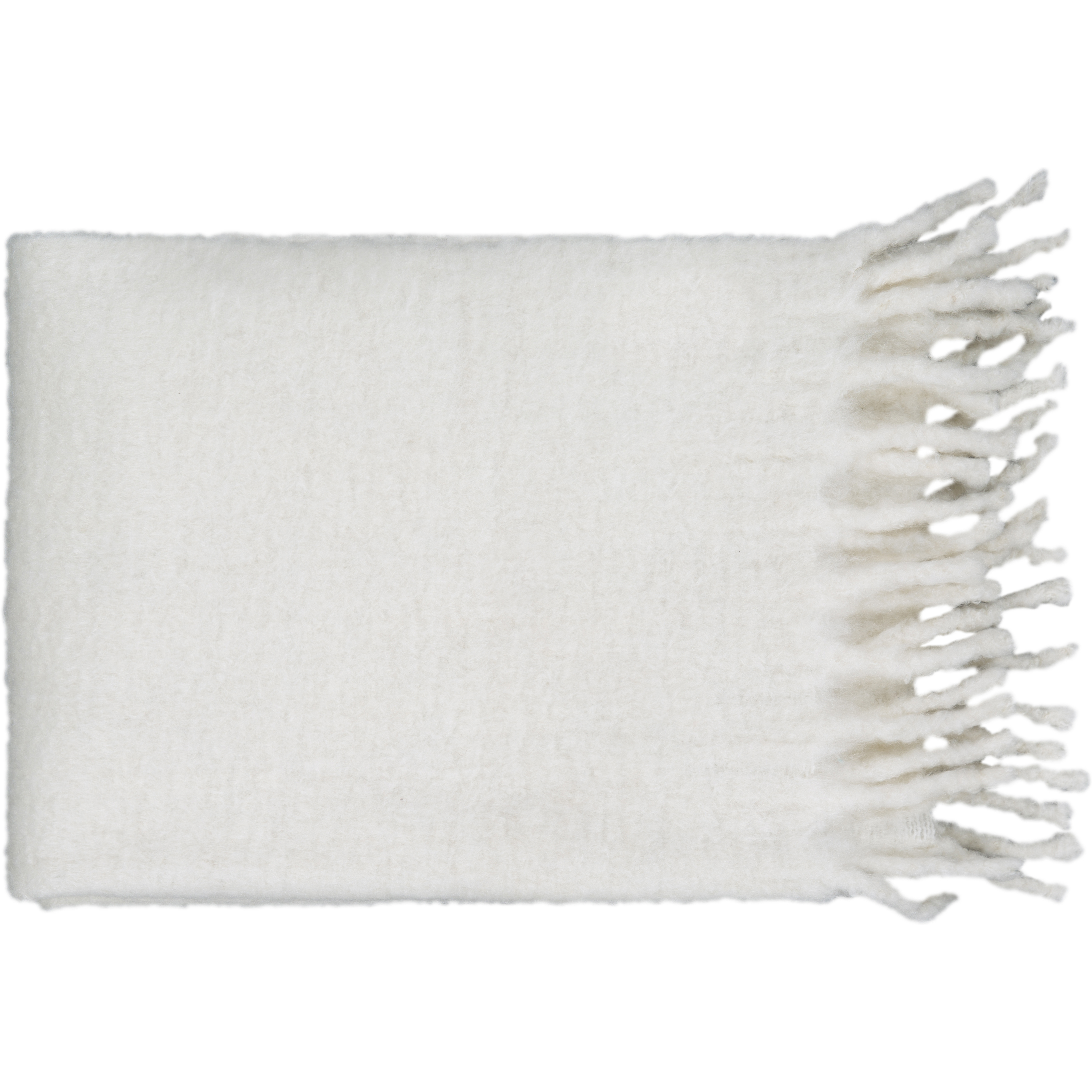 Oak 60 X 50 inch Cream Throw, Rectangle